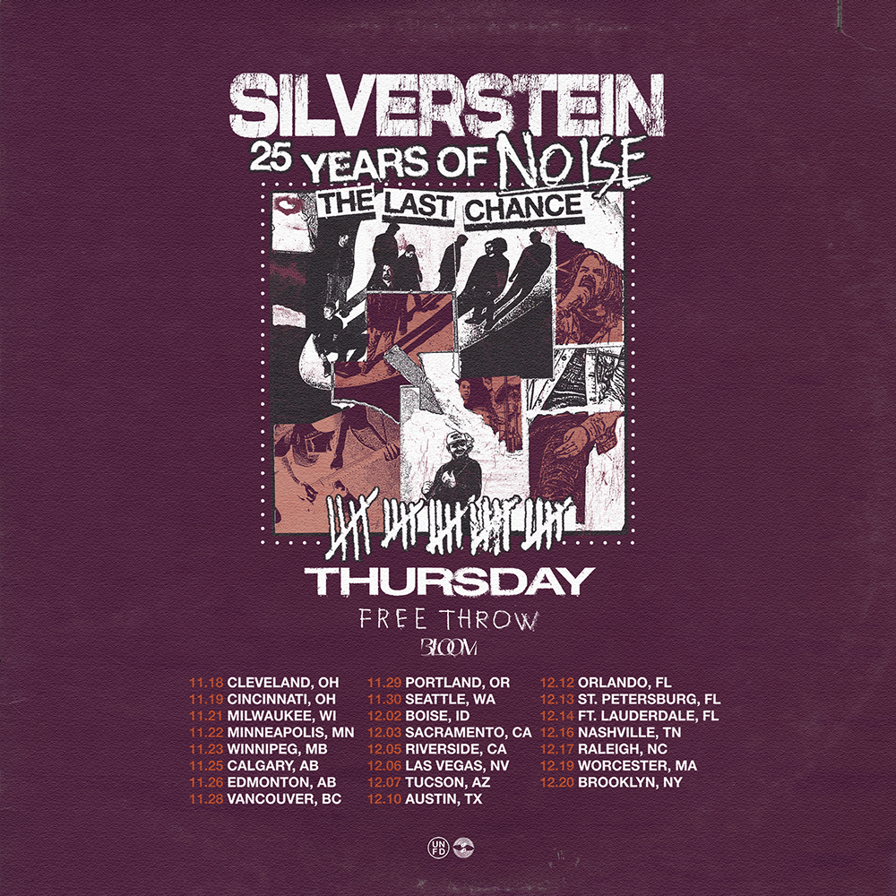 Silverstein 25 Years Of Noise Tour