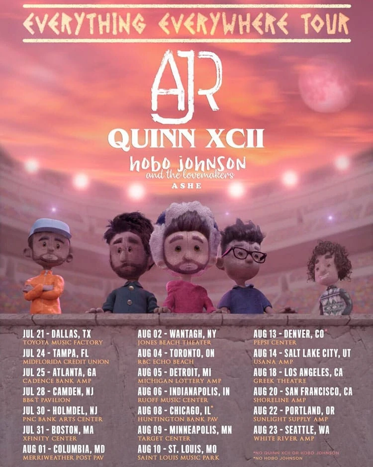 AJR Quinn XCII Everything Everywhere Tour